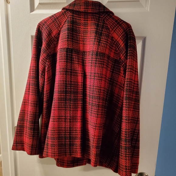 Style & Co. Plaid Short Pea Coat - Picture 2 of 3